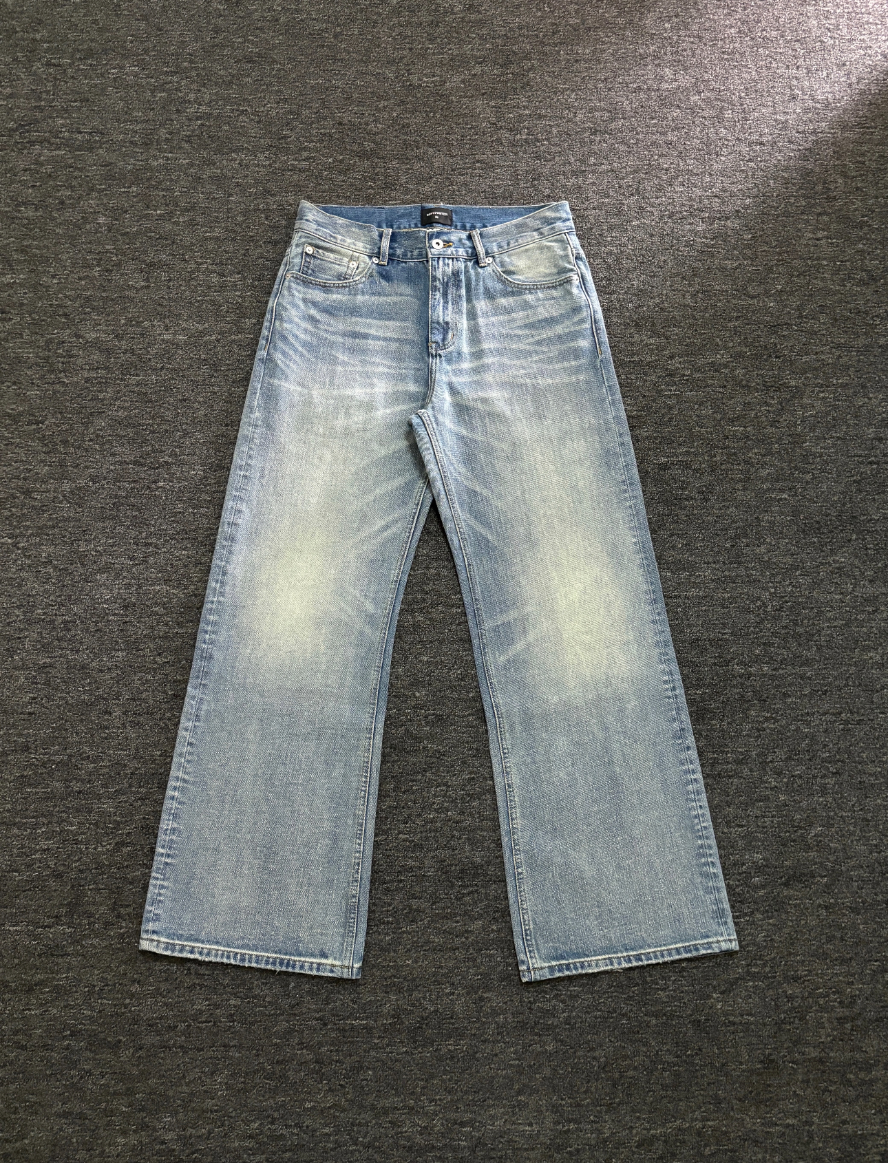 Light Wash Wide-Leg Jeans