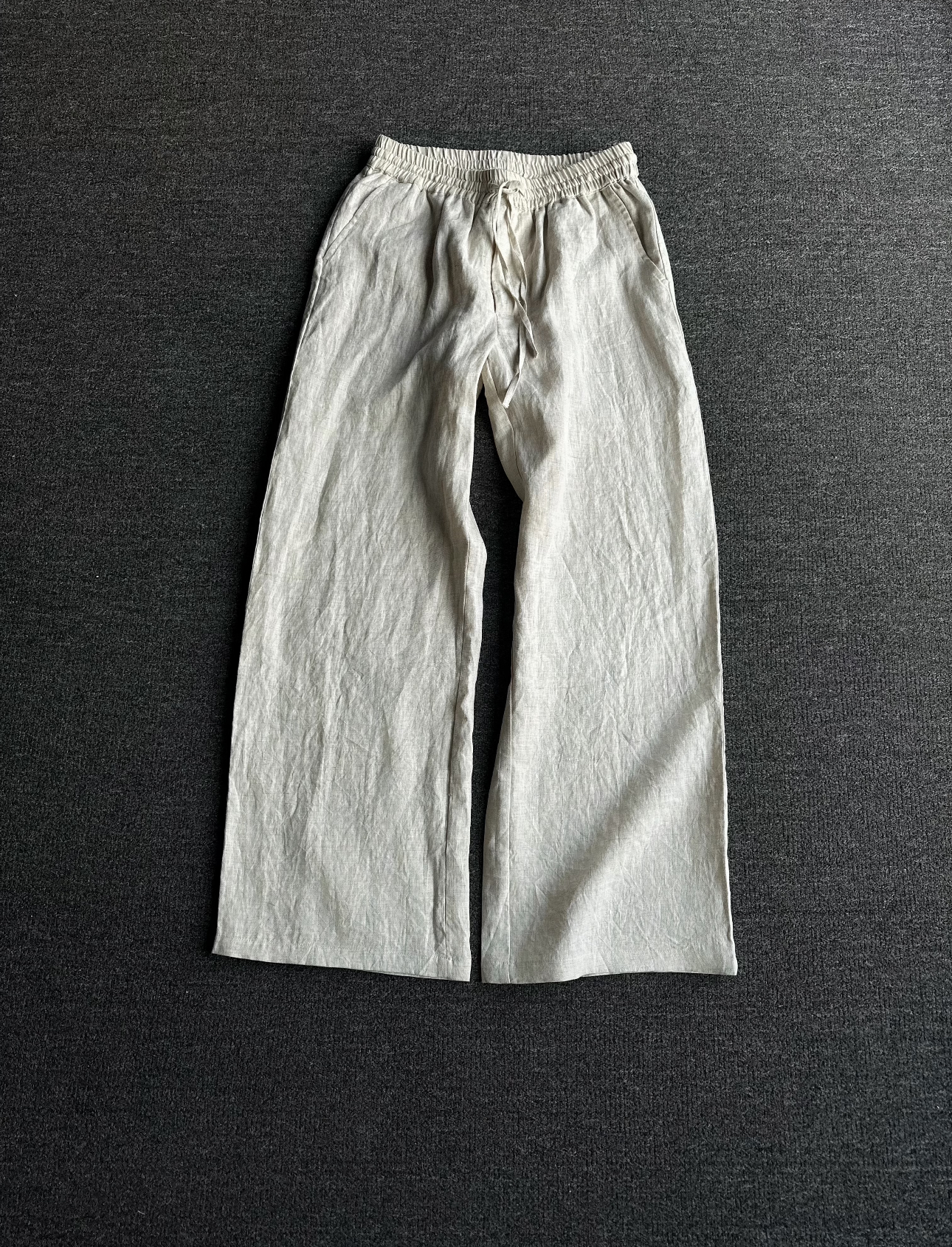 White Casual Wide Pants