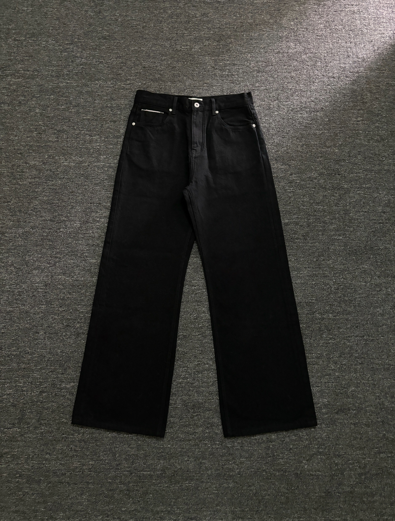Black Slim Straight Pants
