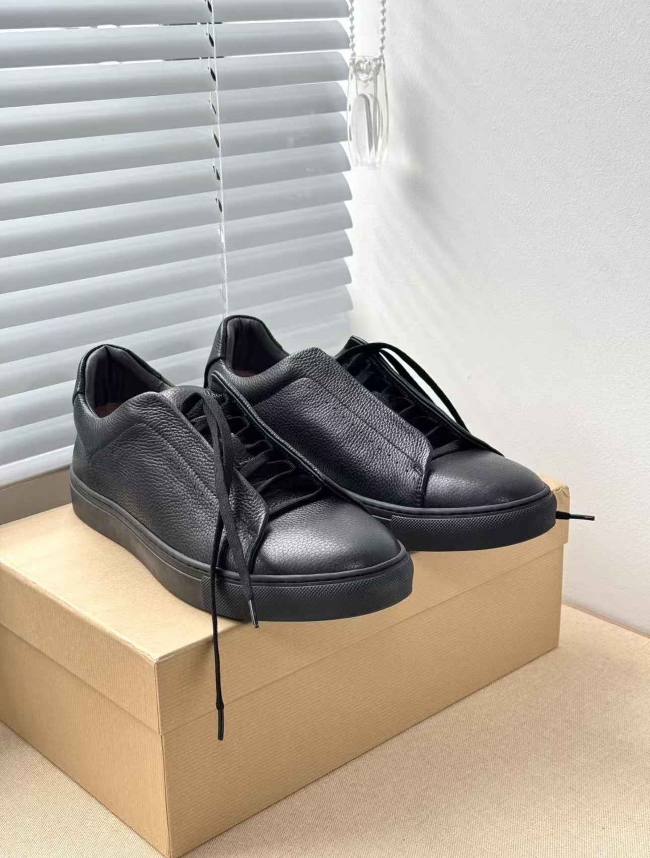 Black Leather Derby