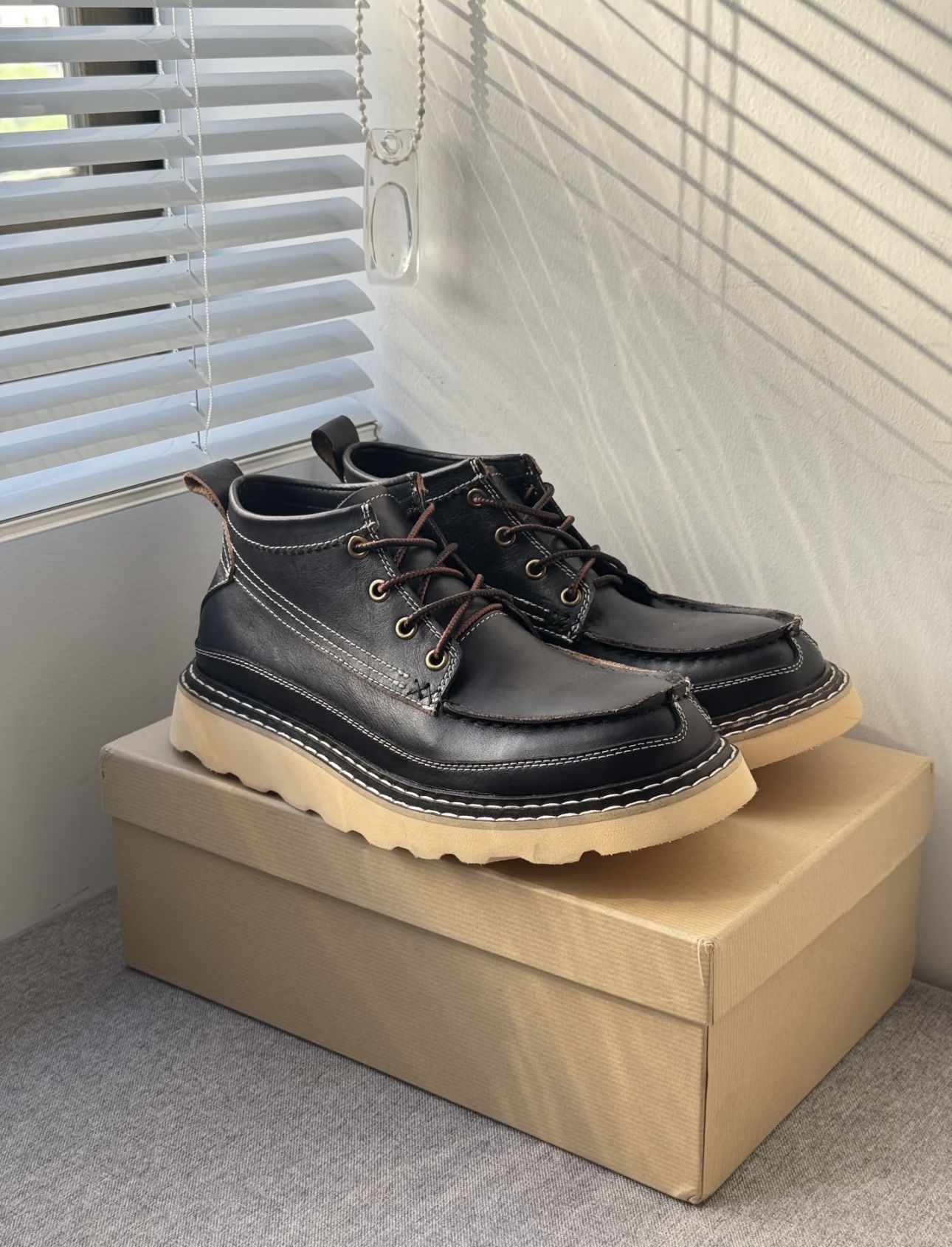 Black Leather Oxford